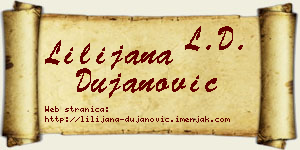 Lilijana Dujanović vizit kartica
